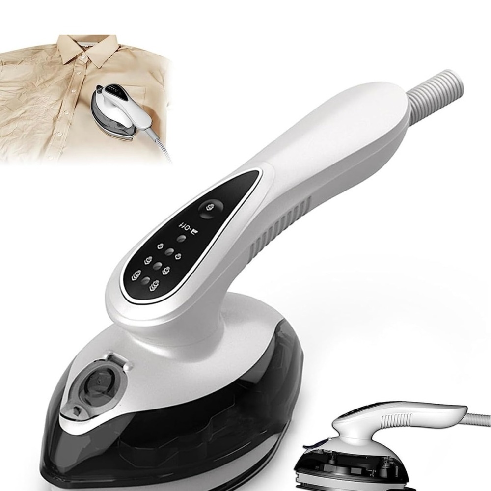 Handheld Hanging Iron, Mini Steamer Travel Iron, 90° Rotatable,3 Preset & Stand
